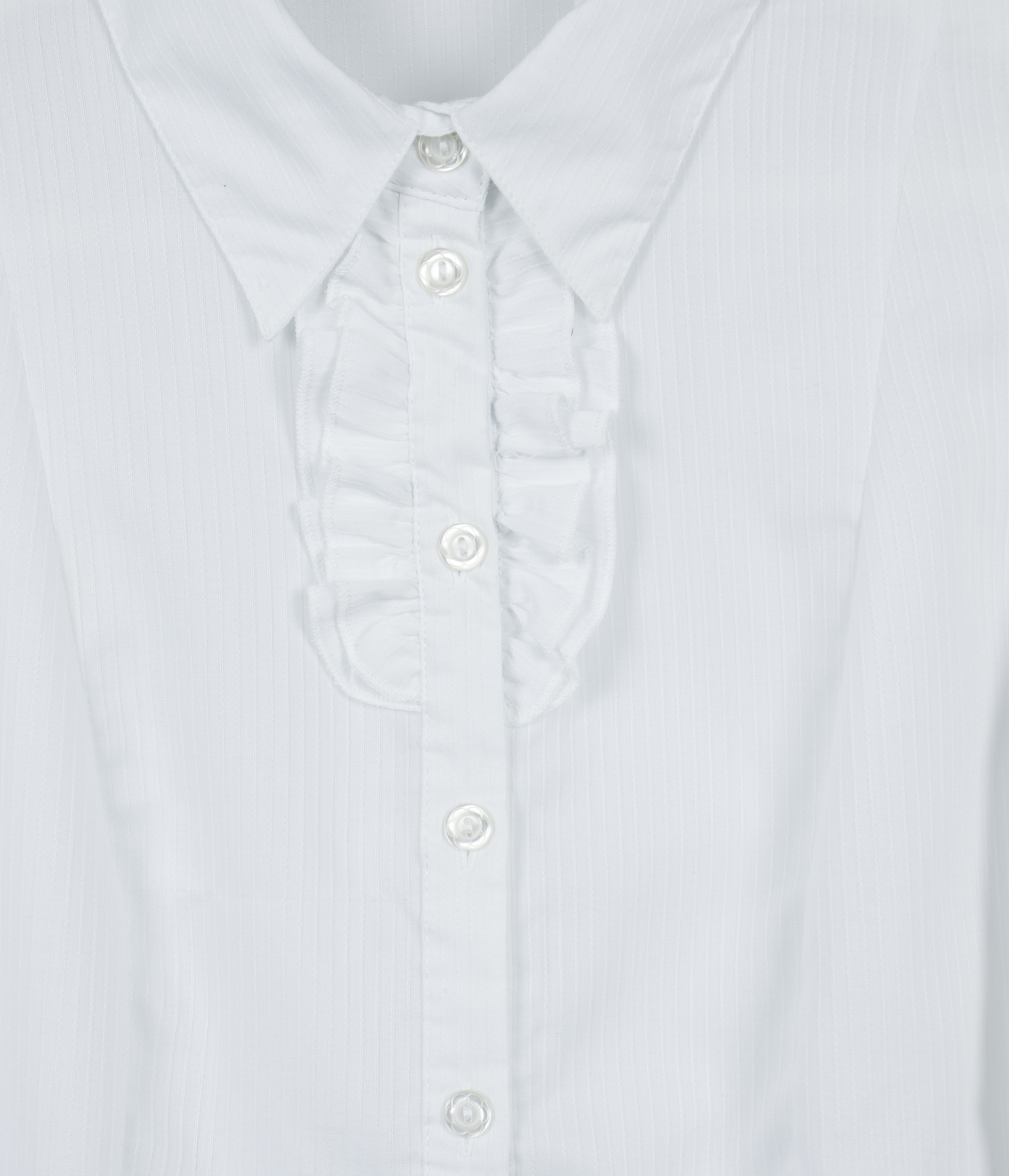 Белая блузка в рубчик