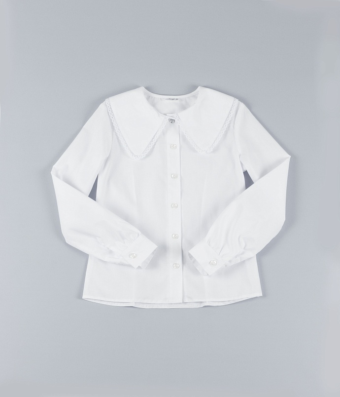 Белая блузка с нарядным воротником