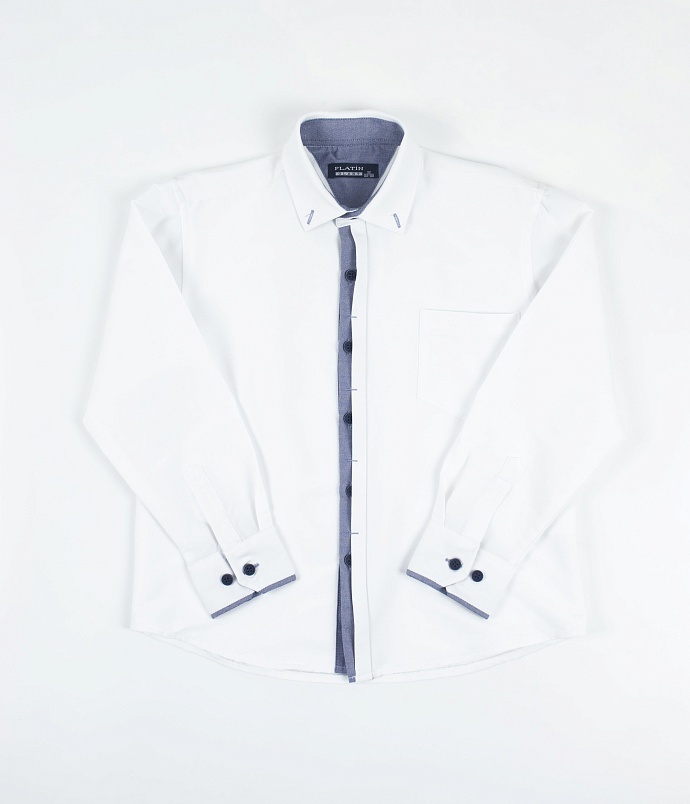 Классическая белая рубашка со стрейчем